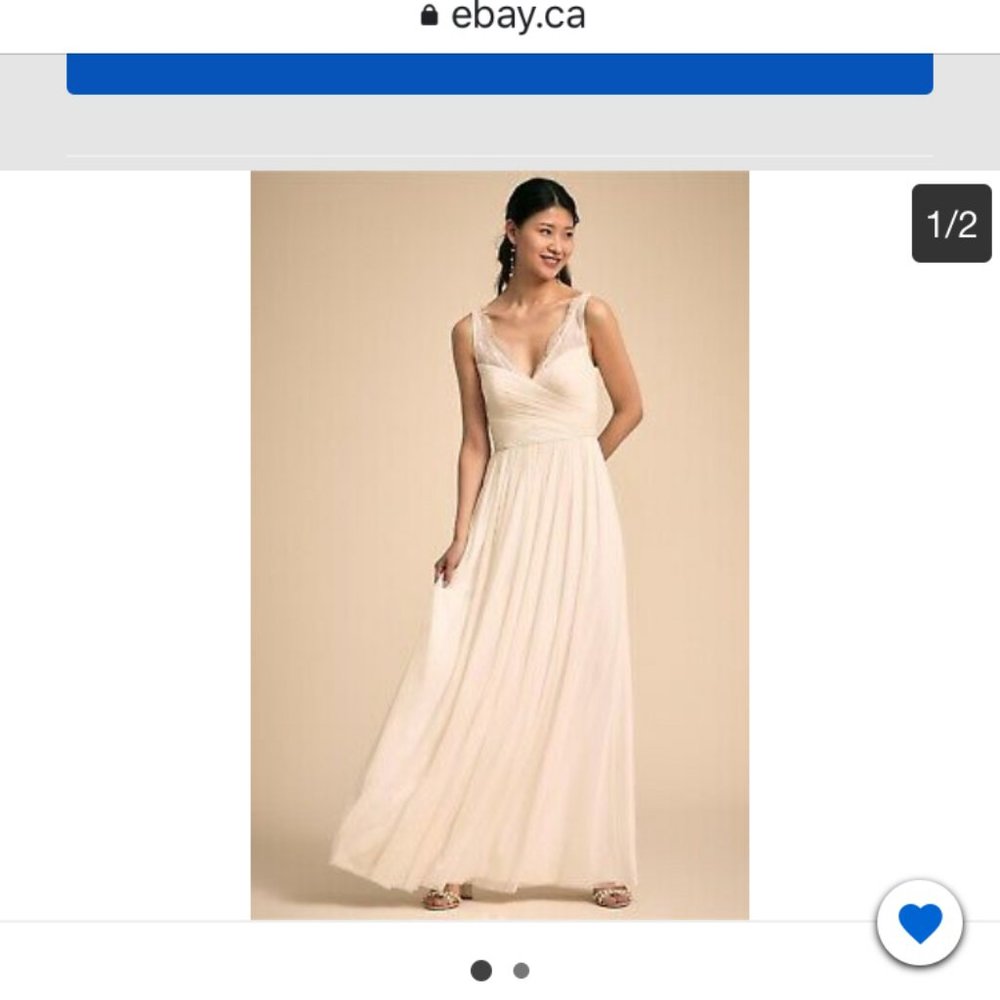BHLDN Anthropologie Hitherto Fleur Dress in Ivory Size 8